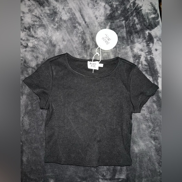 Princess Polly El Basico Cropped Tee in Black Size 6 New with tag - Picture 13 of 16